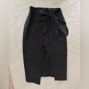 Babaton Black Wrap Skirt